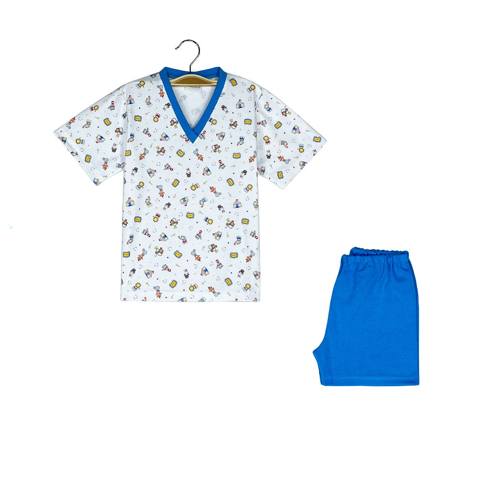 Pijama Infantil - Algodón 2 piezas Corto - Circo (Tallas 2 a 10)