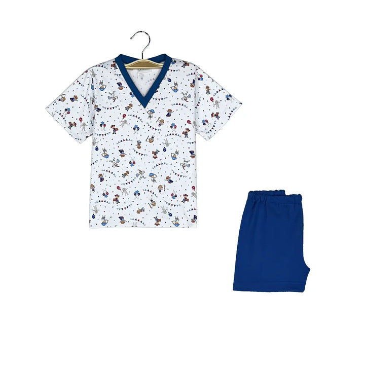 Pijama Corto de Algodón Estampado Infantil 2 Piezas | Tallas 2 a 12 | Estampado Disfraces | Pijamas Nabil