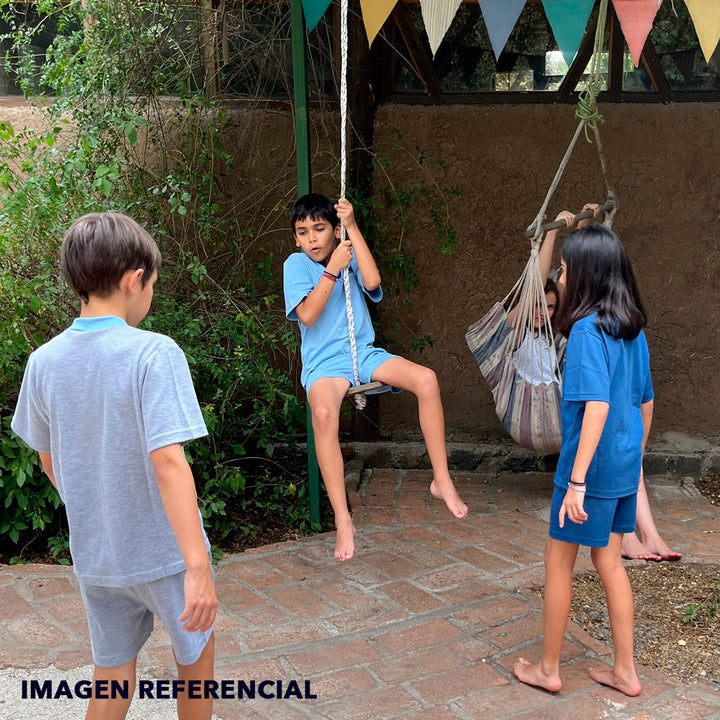Pijama Infantil - Algodón 2 piezas Corto - Gris Chispita (Tallas 10 a 12)