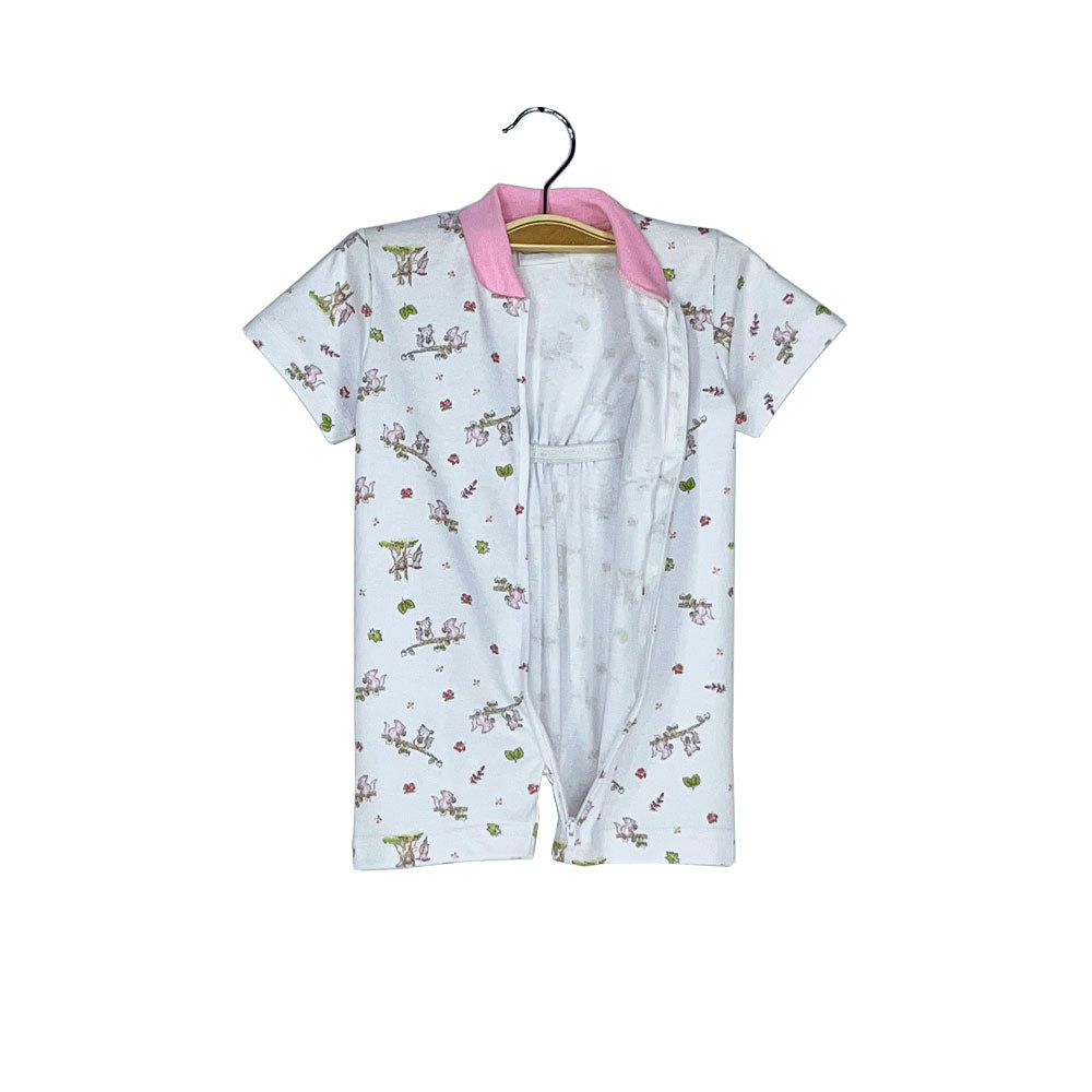 Pijama Bebé - Enterito de Algodón Corto - Frutos del Bosque (Tallas 0 a 2)