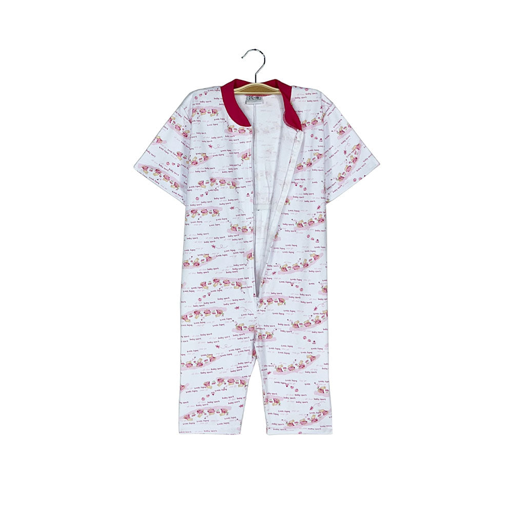 Pijama Infantil - Enterito de Algodón Corto - Conejitas (Tallas 4 a 10)