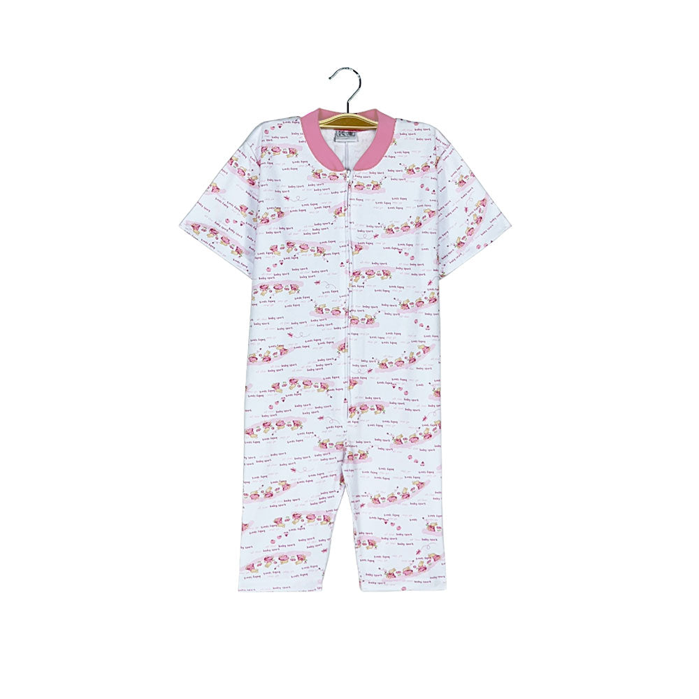 Pijama Infantil - Enterito de Algodón Corto - Conejitas (Tallas 4 a 10)
