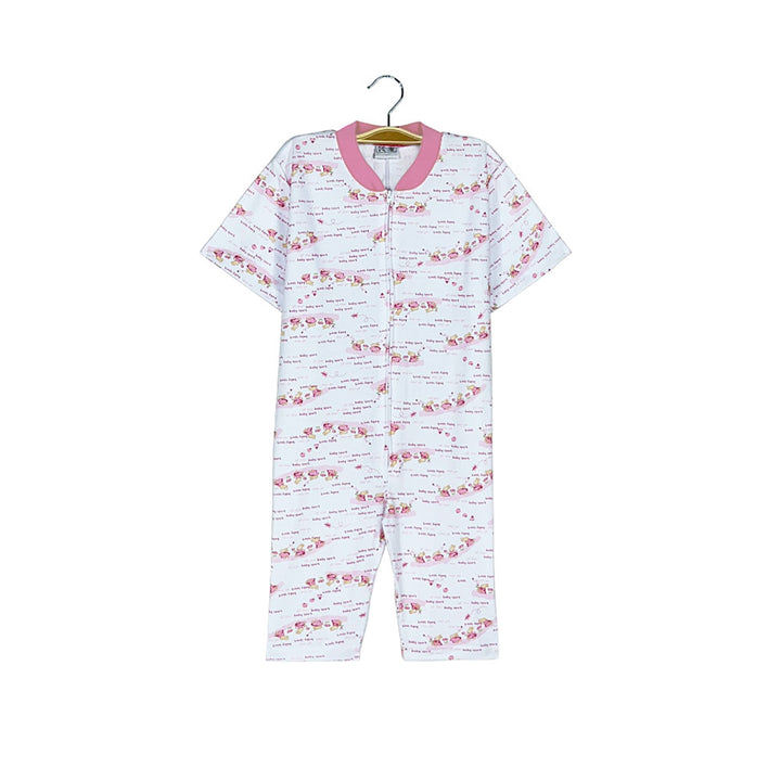Pijama Infantil - Enterito de Algodón Corto - Conejitas (Tallas 4 a 10)