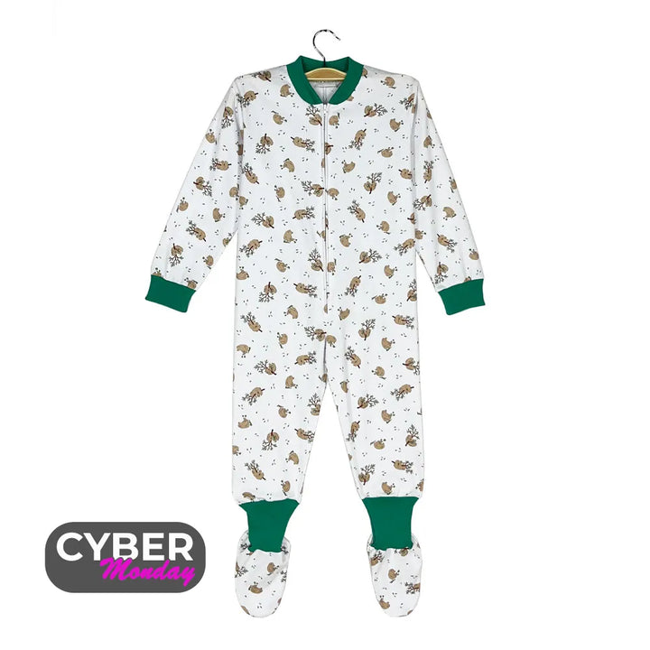Pijama Infantil Algodón (Enterito) Estampado OSITOS RAMA (Tallas 4 a 12)