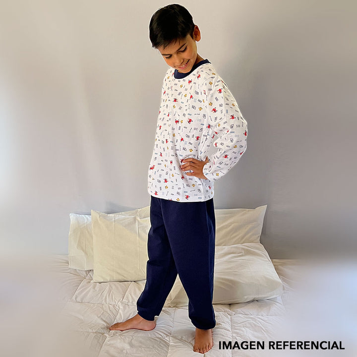 Pijama Infantil - 2 piezas Franela - Bomberos (Tallas 2 a 12)