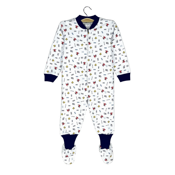 Enterito de franela algodon niño con patitas chile