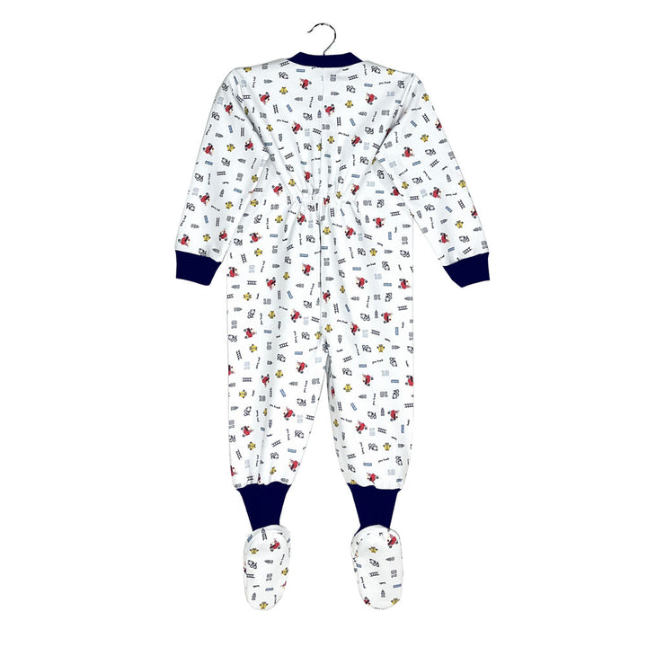 Enterito Franela Algodón Infantil | 2 a 12 | Estampado Bomberos | Pijamas Nabil
