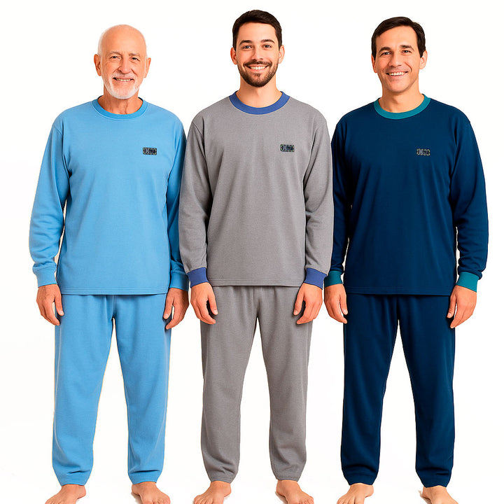 Pijama Adulto de Algodón - Conjunto 2 piezas - Colores lisos