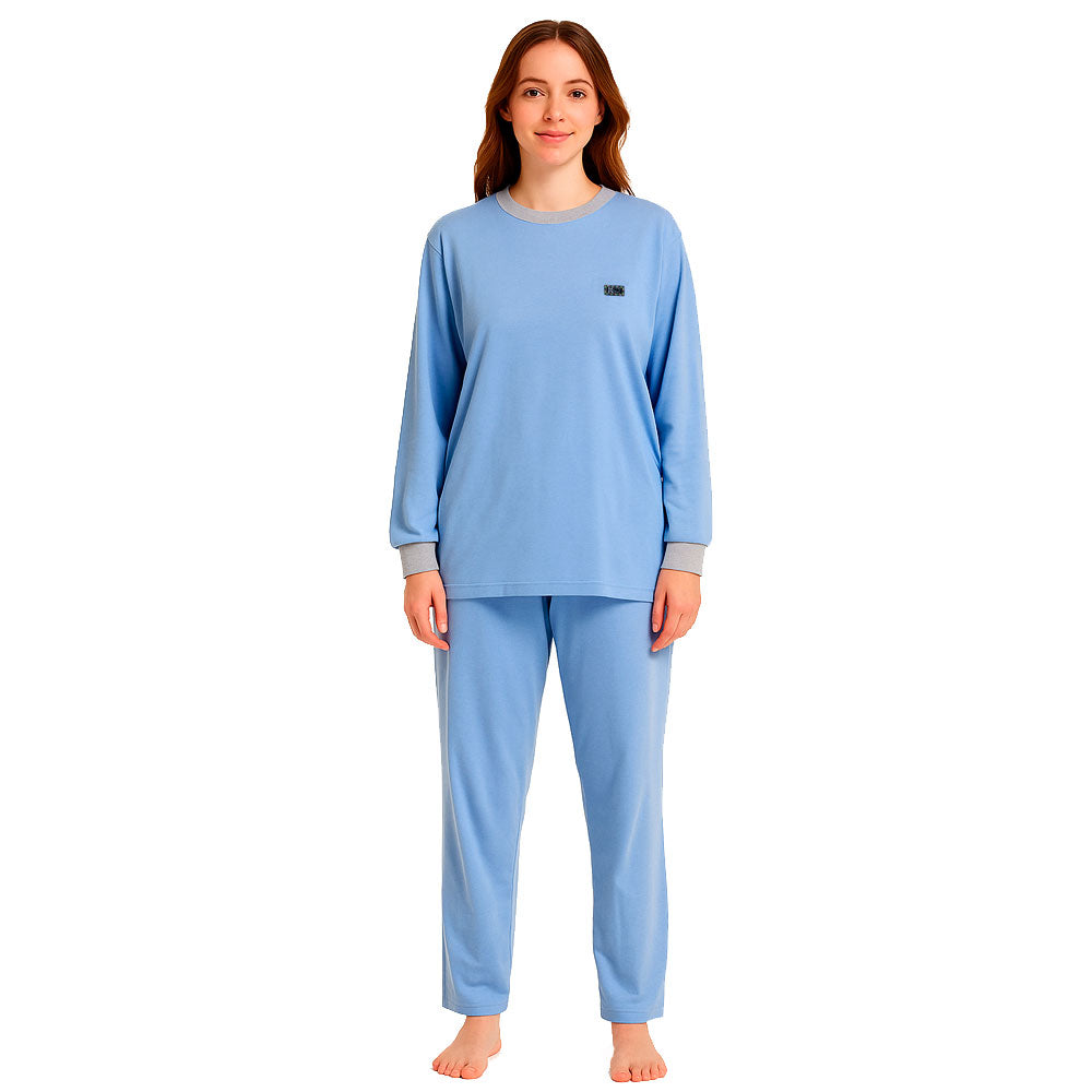 Pijama Adulto de Algodón (2 piezas) Colores LISOS (Tallas S-M-L-XL)