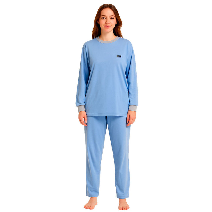 Pijama Adulto de Algodón (2 piezas) Colores LISOS (Tallas S-M-L-XL)