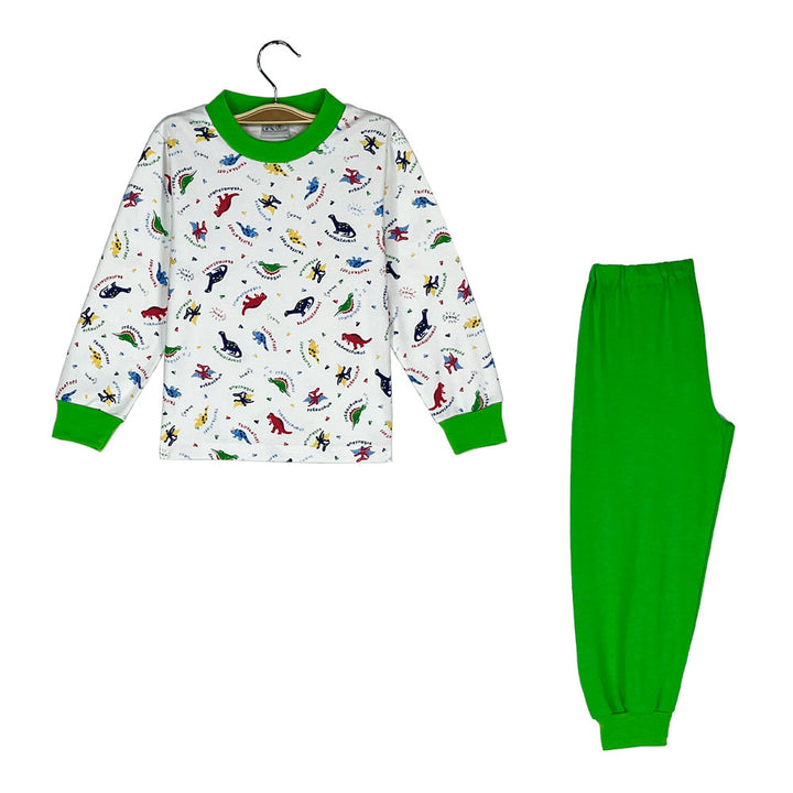 Pijama Infantil - Algodón 2 piezas largo - Dinosaurios (Tallas 2 a 12)