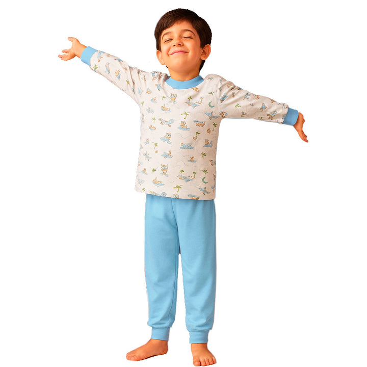 Pijama Infantil de Algodón (2 piezas) Estampado PERRITOS (Tallas 2 a 12)
