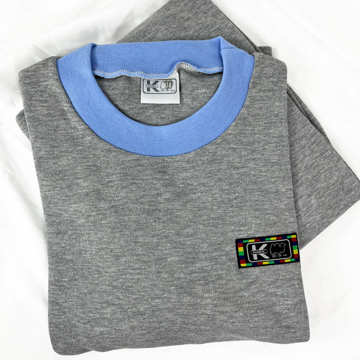 Pijama Infantil de Algodón (2 piezas) GRIS CHISPITA (Tallas 10 y 12)