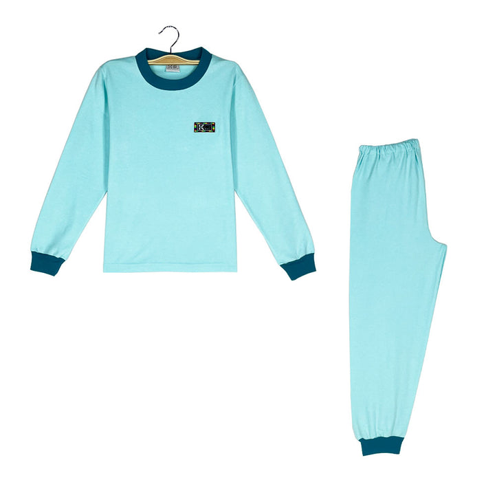 Pijama Infantil - Algodón 2 piezas largo - Verde Agua (Tallas 10 y 12)