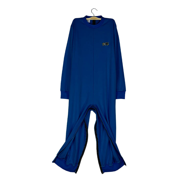 Pijama Cuidado asistido 2 cierres - Algodón Azul Marino