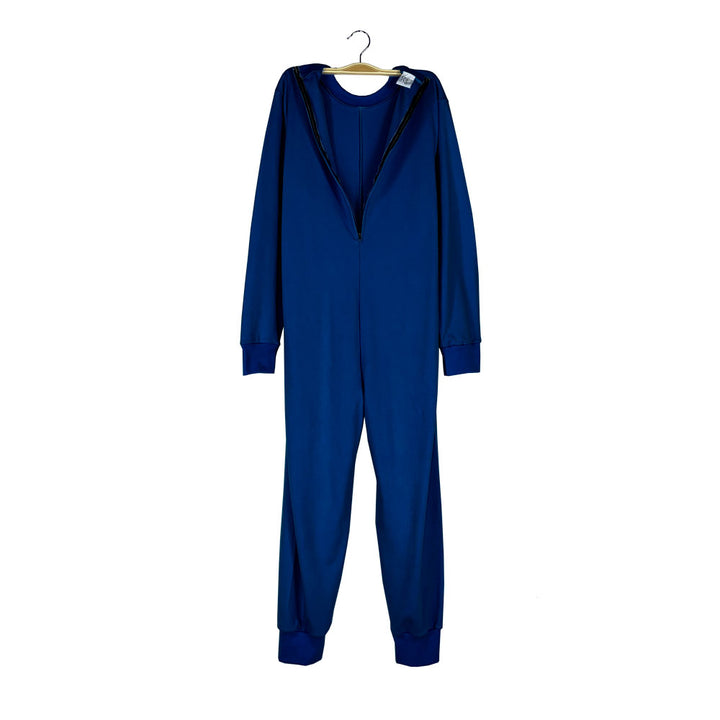 Pijama Cuidado asistido 2 cierres - Algodón Azul Marino