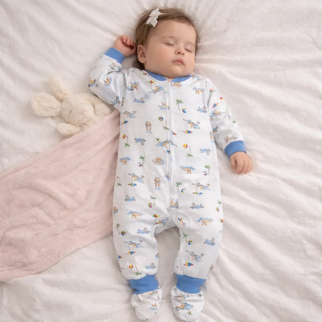 enterito osito con patitas bebe algodon chile