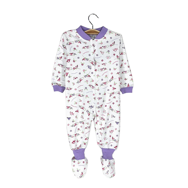 Pijama Bebé - Enterito de Algodón - Pajaritas (Tallas 0 a 2)