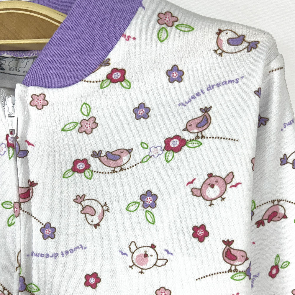 Pijama Bebé - Enterito de Algodón - Pajaritas (Tallas 0 a 2)