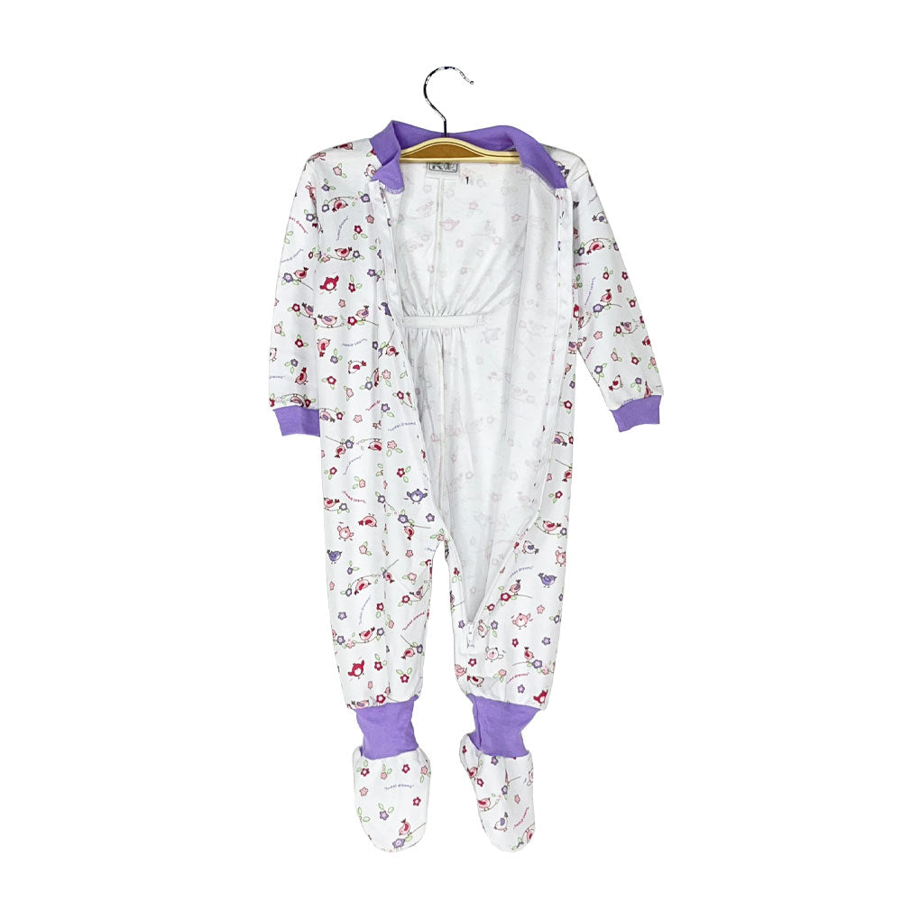 Pijama Bebé - Enterito de Algodón - Pajaritas (Tallas 0 a 2)