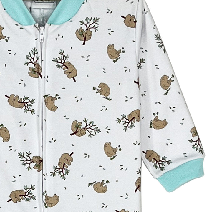 Pijama Bebé de Algodón (Enterito) Estampado OSITO EN RAMA (Tallas 0 a 2)