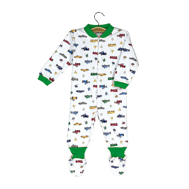 Enterito Franela Algodón Bebé | 0 y 1  | Estampado Autos F1 | Pijamas Nabil