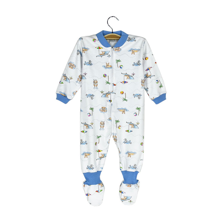 Pijama Bebé de Algodón (Enterito) Estampado PERRITOS (Tallas 0 a 2)