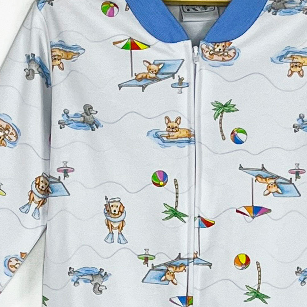 Pijama Bebé de Algodón (Enterito) Estampado PERRITOS (Tallas 0 a 2)
