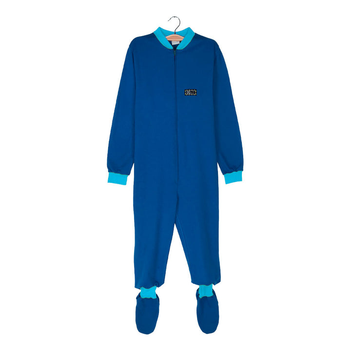 Pijama Infantil - Enterito de Algodón - Azul Petróleo (Tallas 10 y 12)