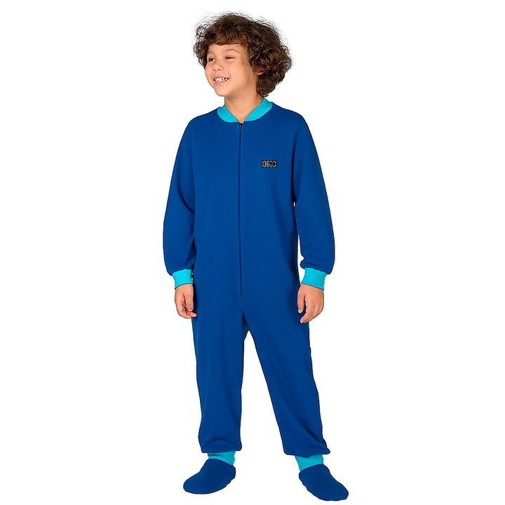 Pijama Infantil Algodón (Enterito) AZUL PETRÓLEO (Tallas 10 y 12)