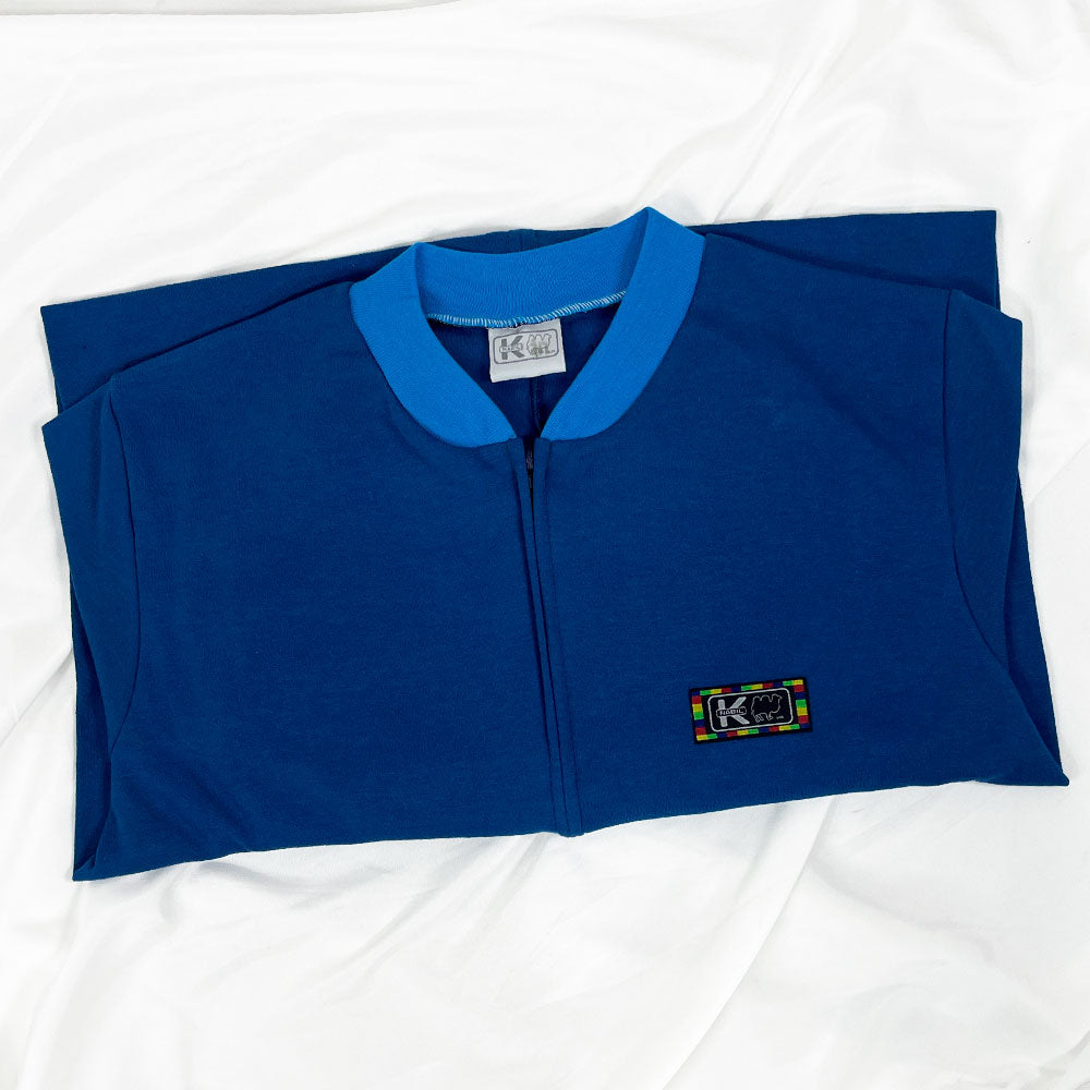 Pijama Infantil - Enterito de Algodón - Azul Petróleo (Tallas 10 y 12)