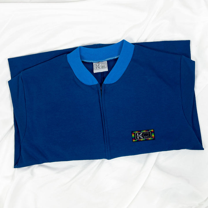 Pijama Infantil - Enterito de Algodón - Azul Petróleo (Tallas 10 y 12)