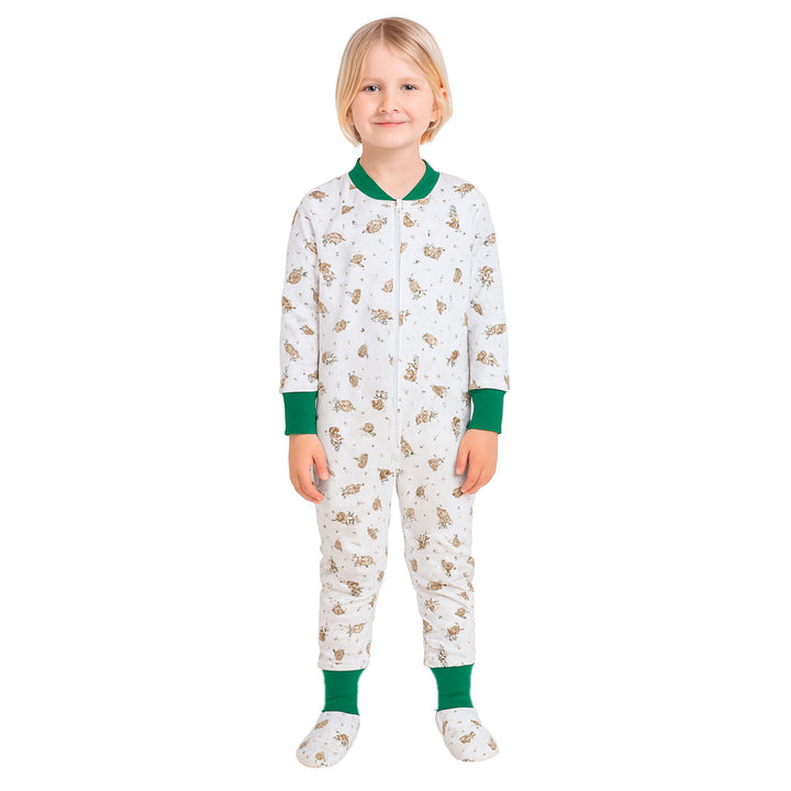 Pijama Infantil Algodón (Enterito) Estampado OSITOS RAMA (Tallas 4 a 12)