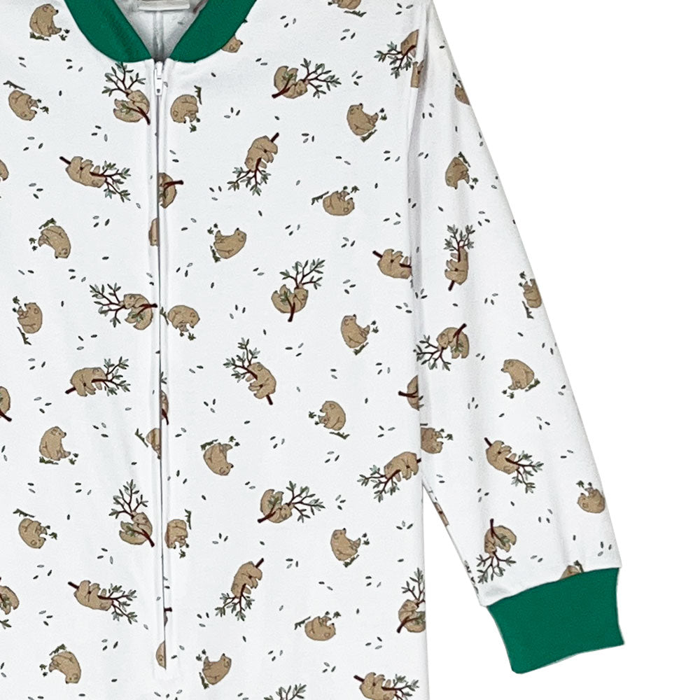 Pijama Infantil Algodón (Enterito) Estampado OSITOS RAMA (Tallas 4 a 12)