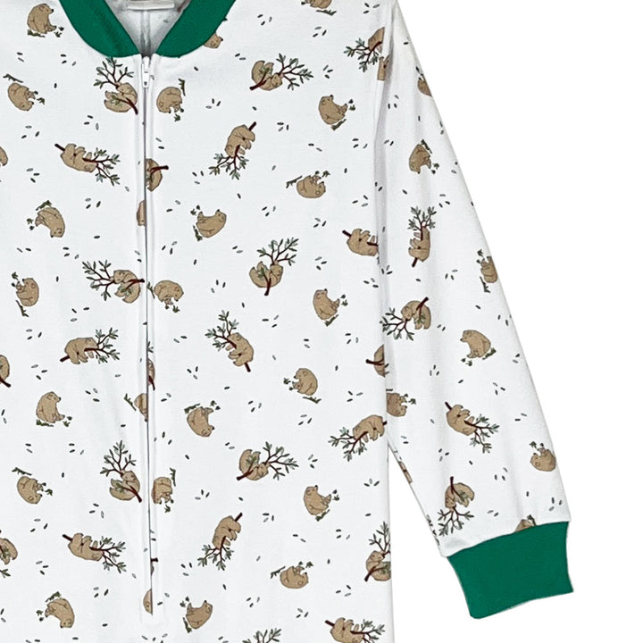 Pijama Infantil Algodón (Enterito) Estampado OSITOS RAMA (Tallas 4 a 12)