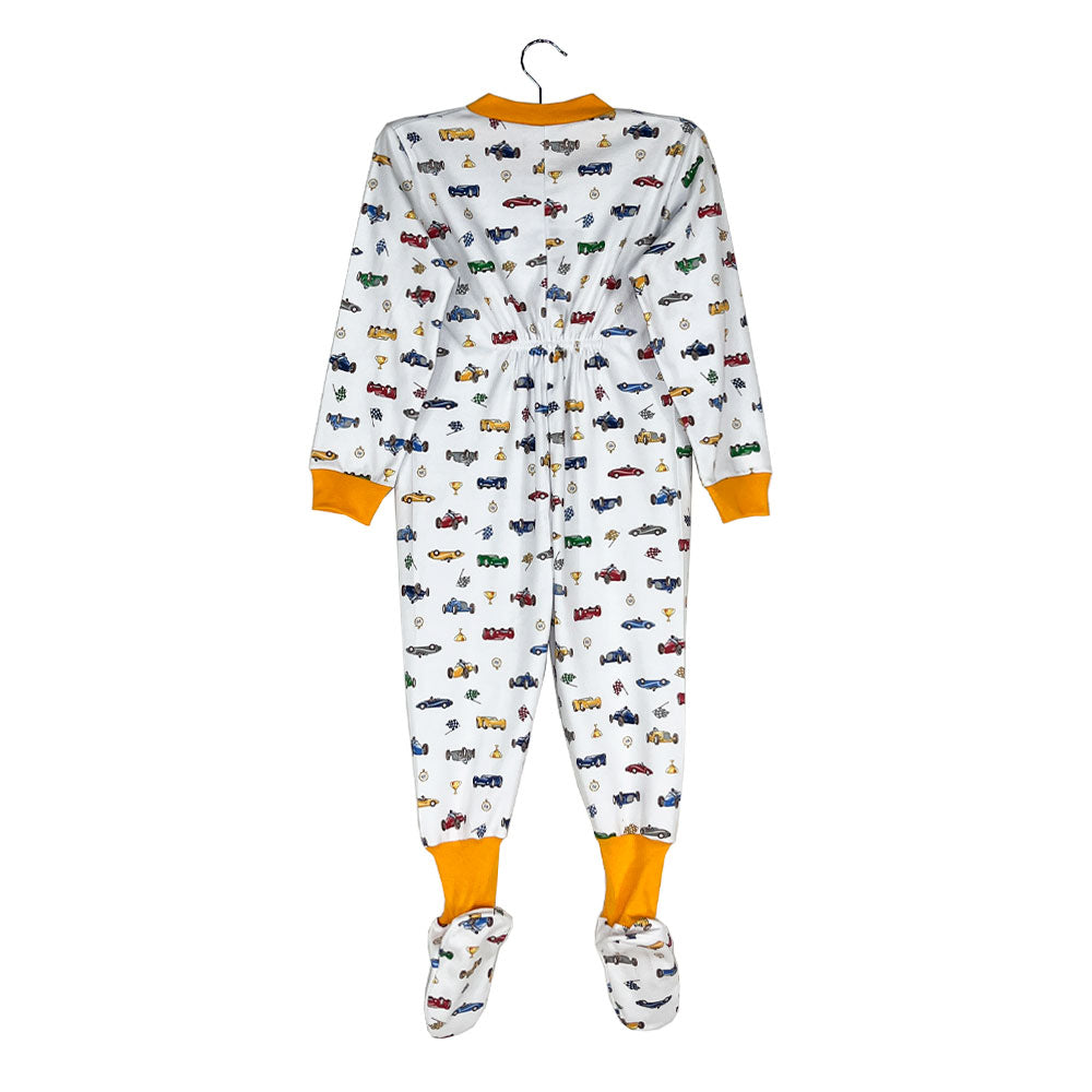 Pijama Infantil - Enterito de Algodón - Autos de Carrera (Tallas 4 a 10)