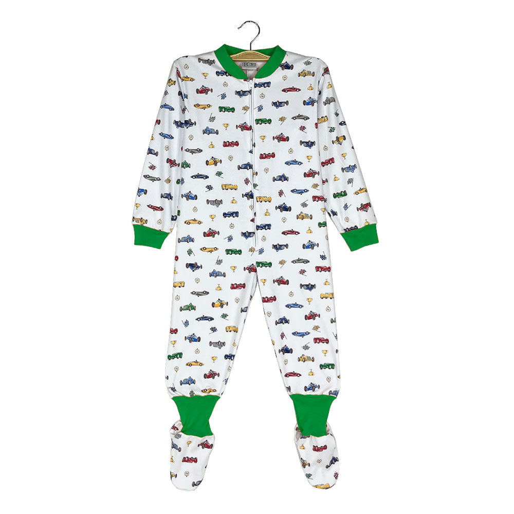 Pijama Infantil - Enterito de Algodón - Autos de Carrera (Tallas 4 a 10)