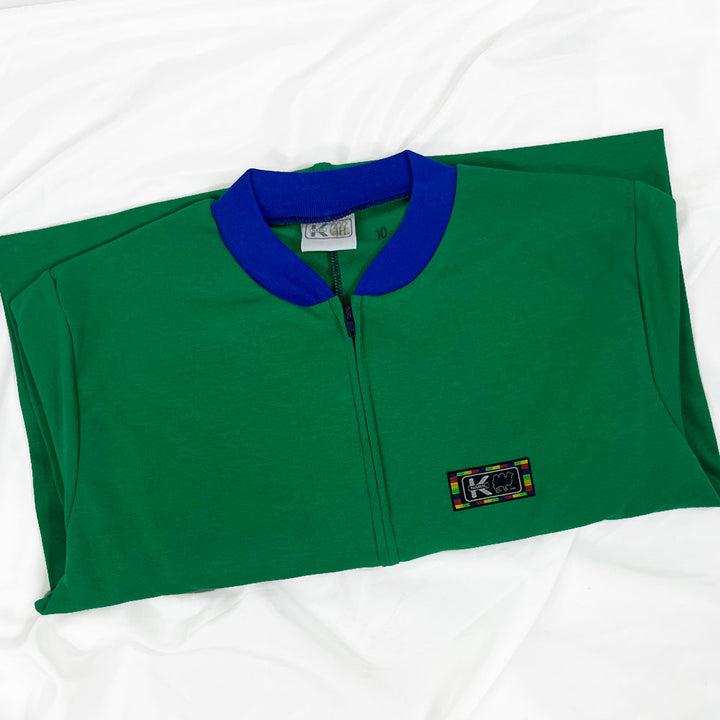 Pijama Infantil - Enterito de Algodón - Verde Heineken (Tallas 10 y 12)