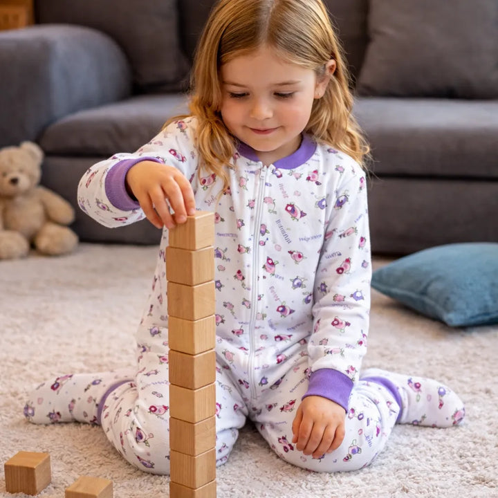 enterito niña osito de algodoninfantil  lila chile