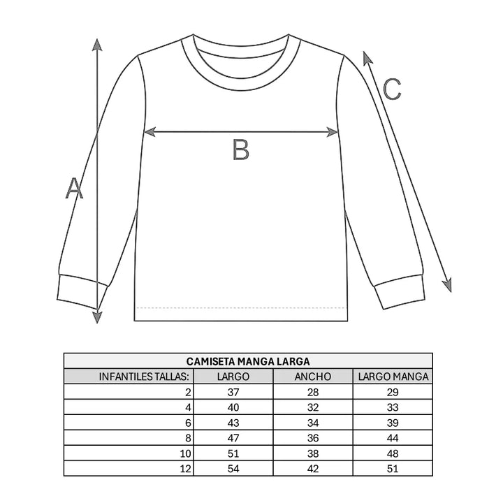 Camiseta Manga Larga de Algodón Infantil | Pijamas Nabil