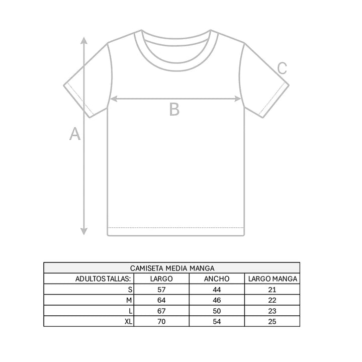Camiseta Manga Corta de Algodón Adulto | Pijamas Nabil