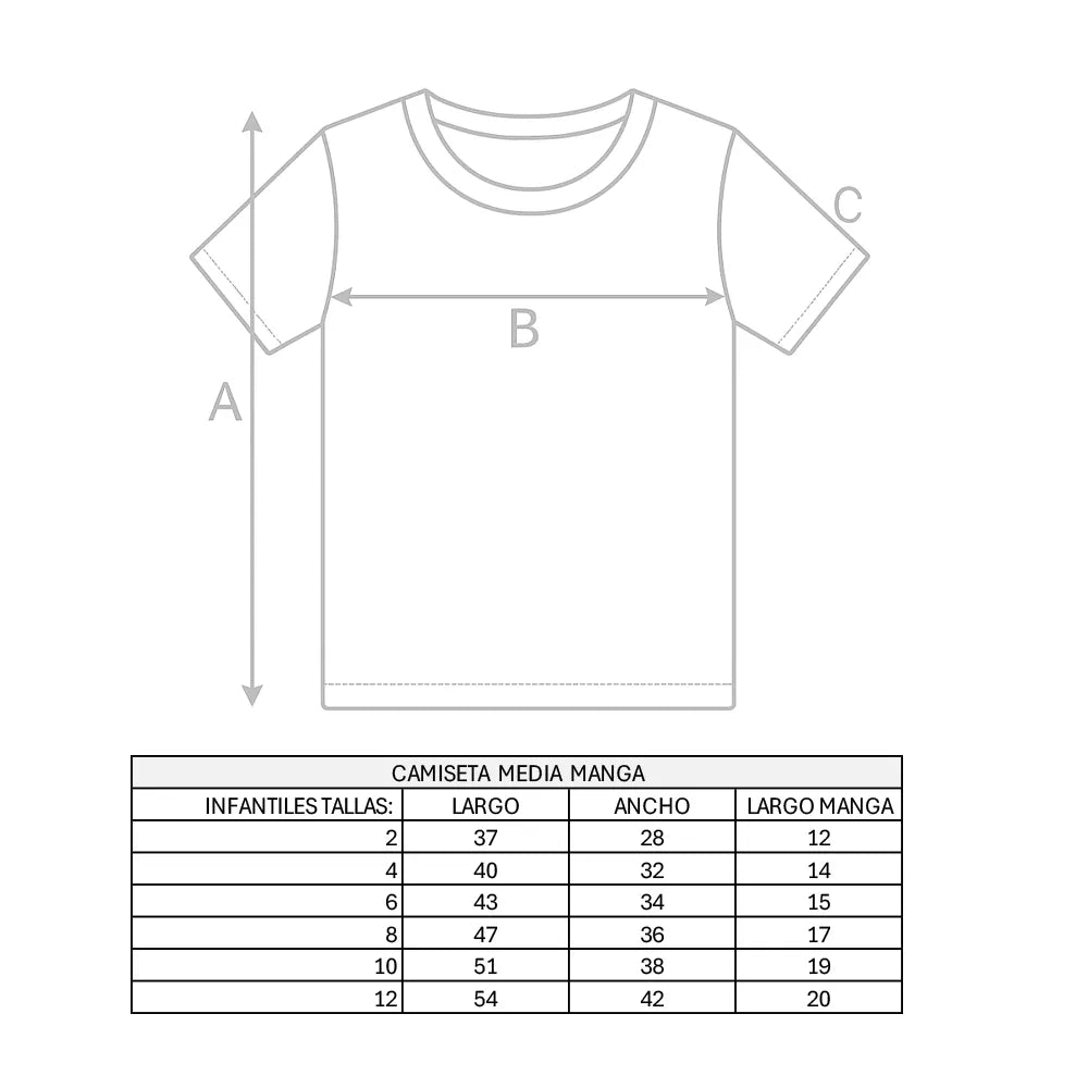 Camiseta Manga Corta de Algodón Infantil | Pijamas Nabil