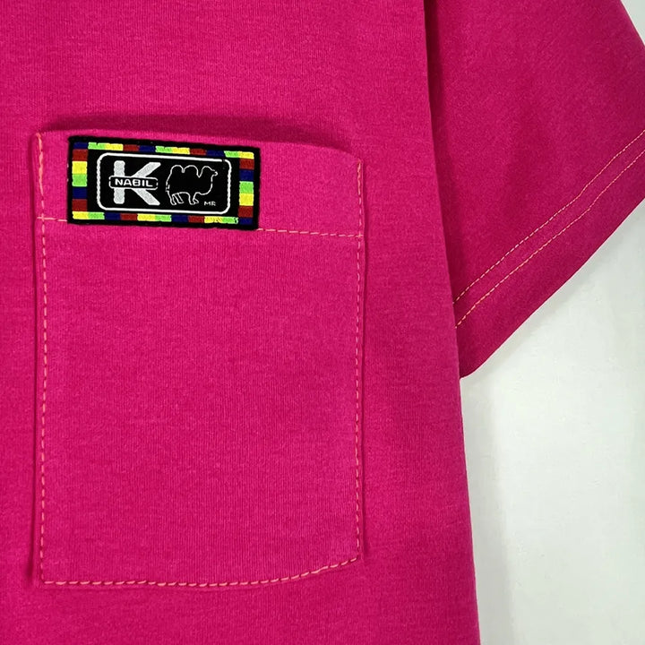 Pijama mujer | Polera Larga de Algodón con Bolsillo | Fucsia | Pijamas Nabil