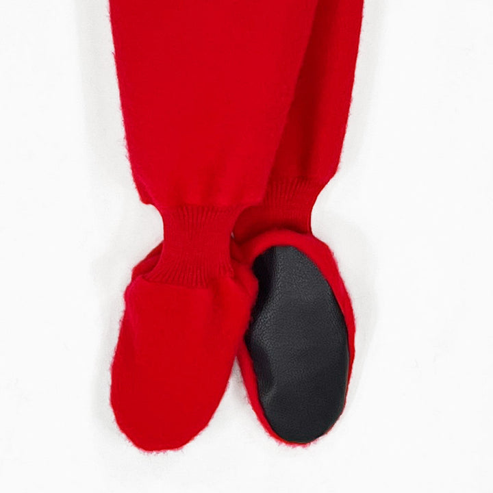 Pijama Infantil - 2 piezas Térmico con patitas - Rojo (Tallas 2 a 12)