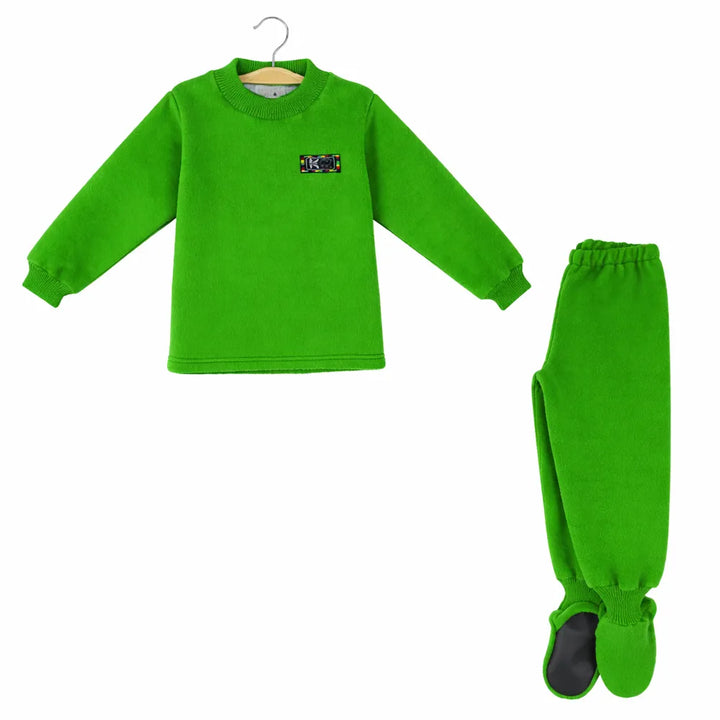 Pijama Térmico 2 Piezas Infantil | 2 a 12 | Verde Naturaleza | Pijamas Nabil