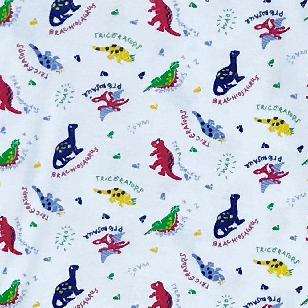 Enterito Franela Algodón Bebé | 0 y 1  | Estampado Dinosaurios | Pijamas Nabil