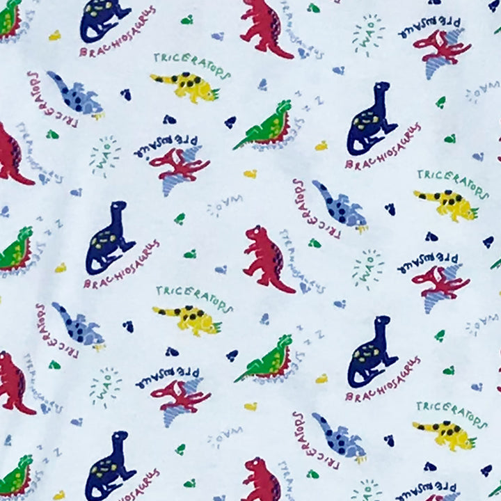 Enterito Franela Algodón Bebé | 0 y 1  | Estampado Dinosaurios | Pijamas Nabil