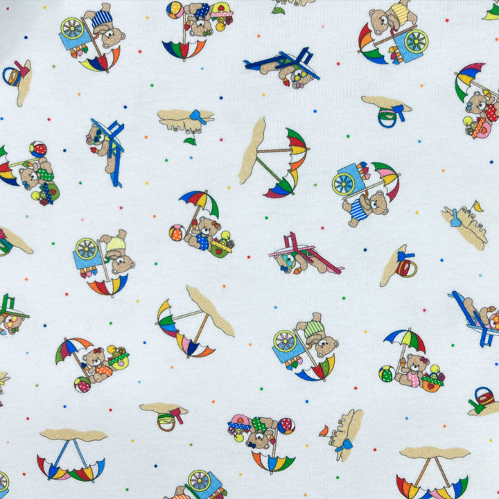 Pijama Infantil - Enterito de Algodón Corto - Ositos Playeros (Tallas 4 a 10)