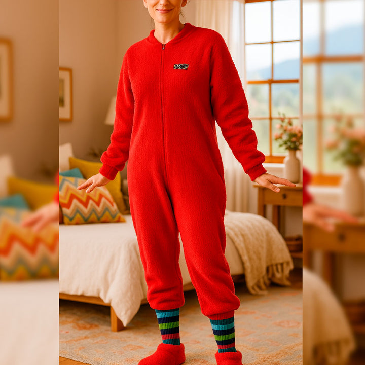 Pijama Adulto - Enterito Térmico - Rojo (Tallas S-M-L-XL)