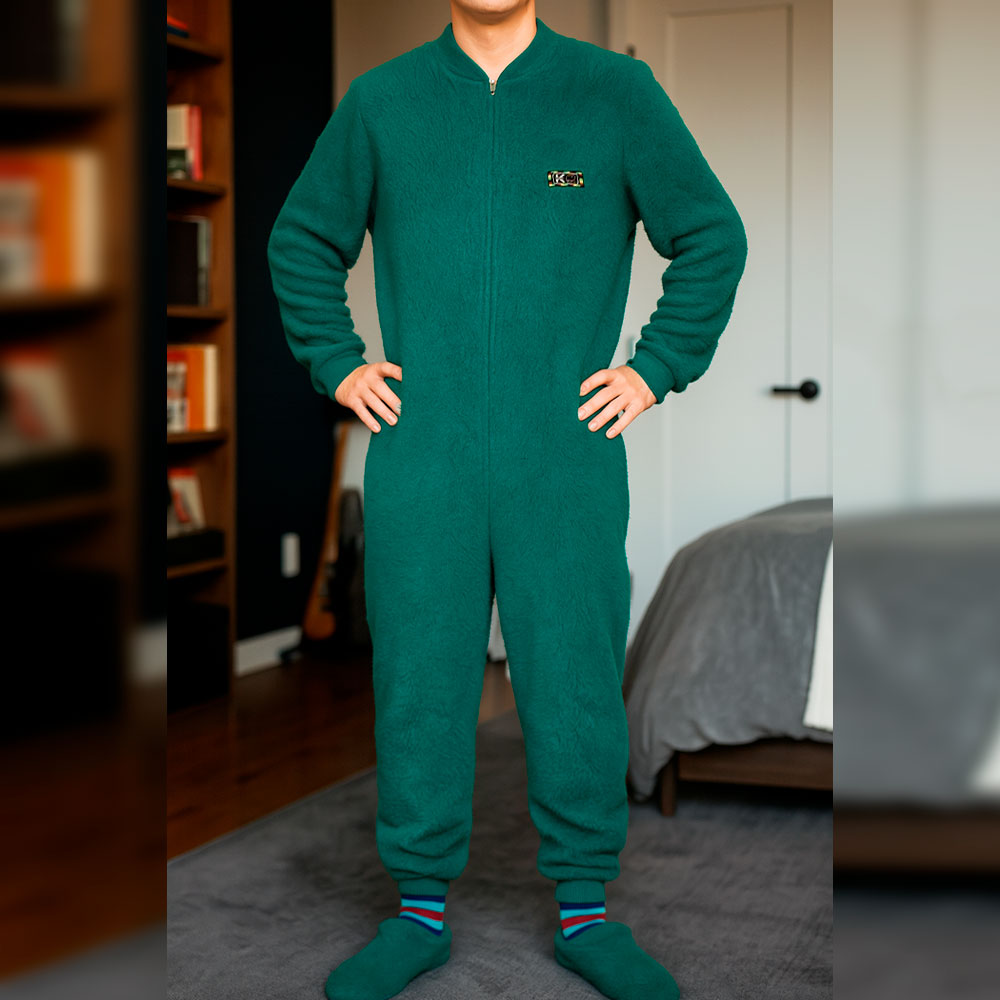 Pijama Adulto - Enterito Térmico - Verde Esmeralda (Tallas S-M-L-XL)